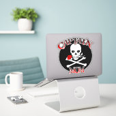 Captain Mom Custom-Cut Vinyl Stickers (Laptop op bureau)