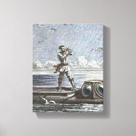Captain Nemo Verne 20.000 Leagues Sci Fi Art Canvas Afdruk