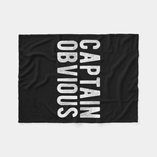 Captain Obvious Funny Phrase Saying Expression Sai Fleece Deken (Voorkant (Horizontaal))