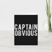 Captain Obvious Funny Phrase Saying Expression Sai Kaart (Voorkant)
