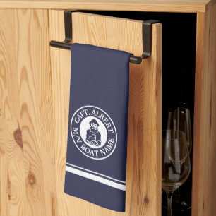 Captain Old Scruff Logo Serviette de cuisine perso