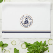 Captain Old Scruff Logo Serviette de cuisine perso (Plié)