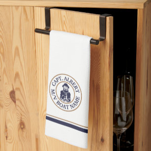 Captain Old Scruff Logo Serviette de cuisine perso