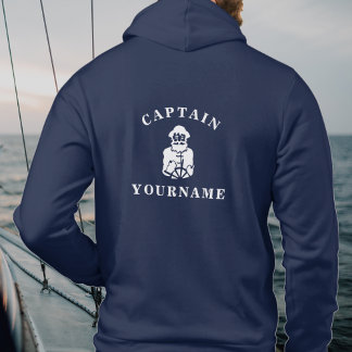 Captain Old Scruff met Jouw naam Nautical Hoodie