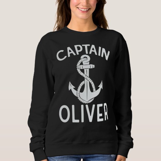Captain Oliver Sailing Boating Boat Ship Yacht Trui (Voorkant)