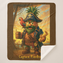 Captain PineBeard - Pineapple Empire Sherpa Deken