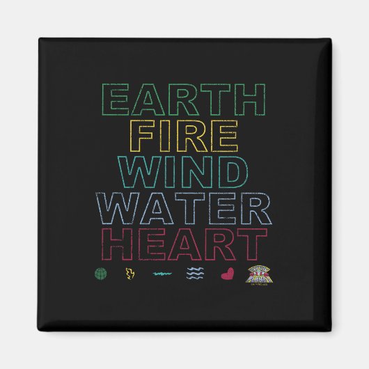 Captain Planet Earth Day Wind Fire Water Hea Magneet (Voorkant)