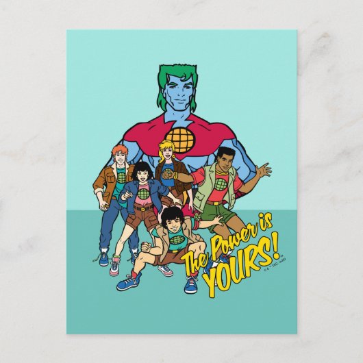 Captain Planet Group Graphic - The Power Is Yours Briefkaart (Voorkant)