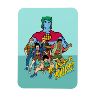 Captain Planet Group Graphic - The Power Is Yours Magneet