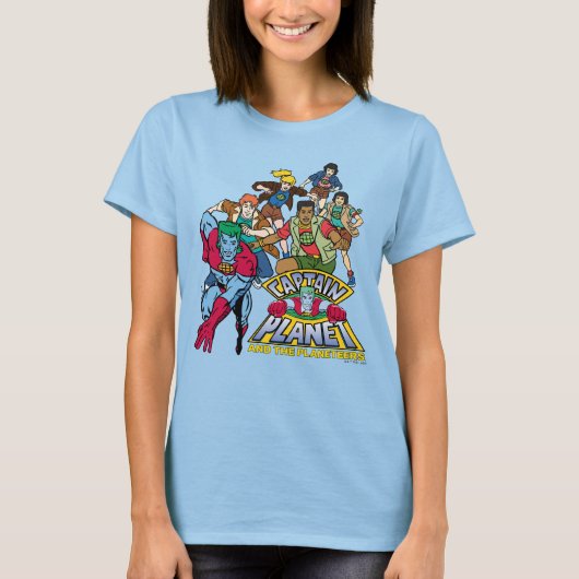 Captain Planet & the Planeteers Group Logo Graphic T-shirt (Voorkant)
