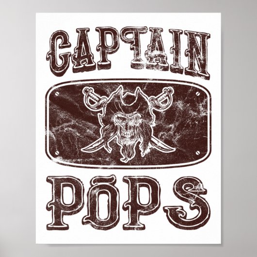  Captain Poppen Personalised Pirate Pontoon B Poster (Voorkant)