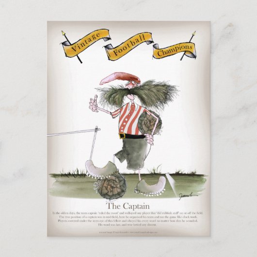 Captain Red White Stripes Briefkaart (Voorkant)
