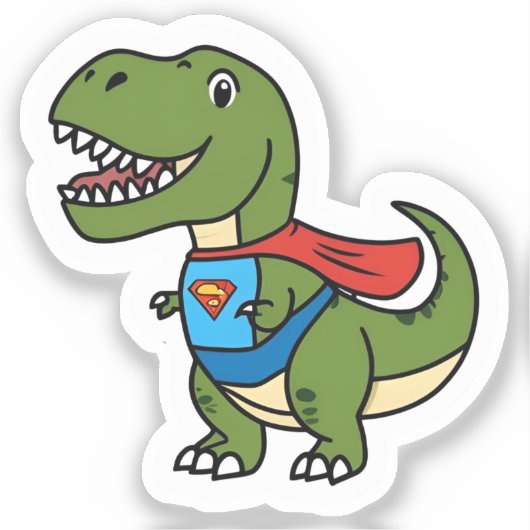 Captain Saurus Sticker (Voorkant)