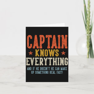 Captain weet alles vaderdag retro kaart