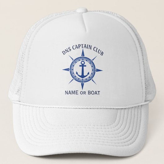 Captain Your Boat Name Trucker Pet (Voorkant)