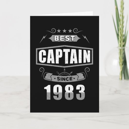 Captain's Birthday Best Captain Since 1983 Kaart (Voorkant)
