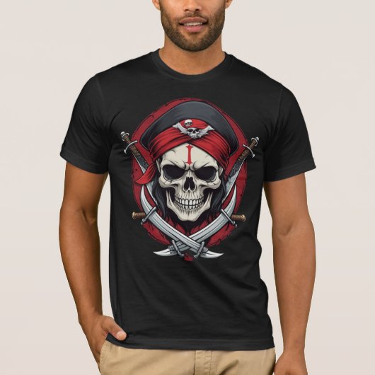 "Captain's Creed: Pirate Skull T-Shirt" T-shirt (Voorkant)