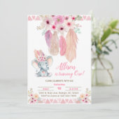 Capteur de rêve rose & invitation d'anniversaire f (Debout devant)