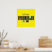 Captioning is het Poster Cool Steno-toetsenbord (Keuken)
