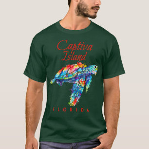 Captiva Island Florida Waterverf Zee Schildpad T-shirt