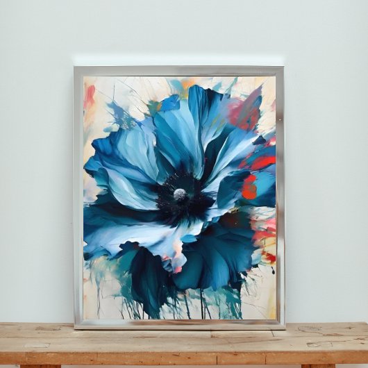 Captivating Azure Flower Foto Afdruk