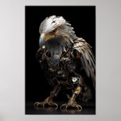 Captivating Eagle Model gemaakt van schroot Poster (Voorkant)