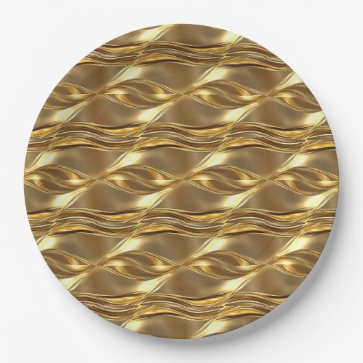 Captivating gold pattern papieren bordje (Voorkant)