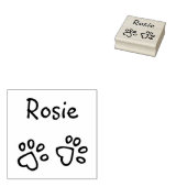 Captivating huisdier handtekening naam w / hart po 	rubberstempel (Gestempeld)