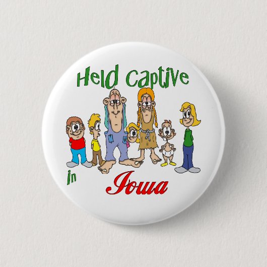 Captive in Iowa Ronde Button 5,7 Cm (Voorkant)