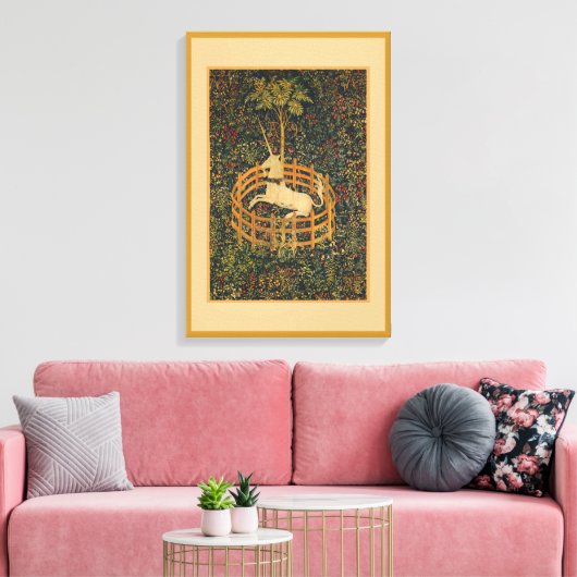 Captive Unicorn Stretched Canvas (Insitu (Woonkamer))