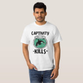 Captivity doodt het shirt Orca Whales mannen (Voorkant volledig)