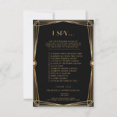 Capture classique L'Amour Photo I Spy Mariage Menu (Dos)