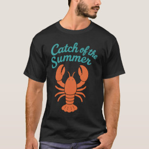 Capture de l'été • T-shirt d'art côtier de homar