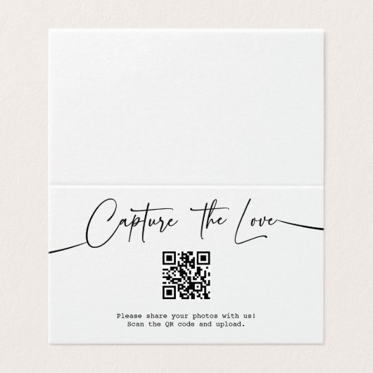 Capture de script moderne Code QR d'amour Carte pl (Outside Unfolded)