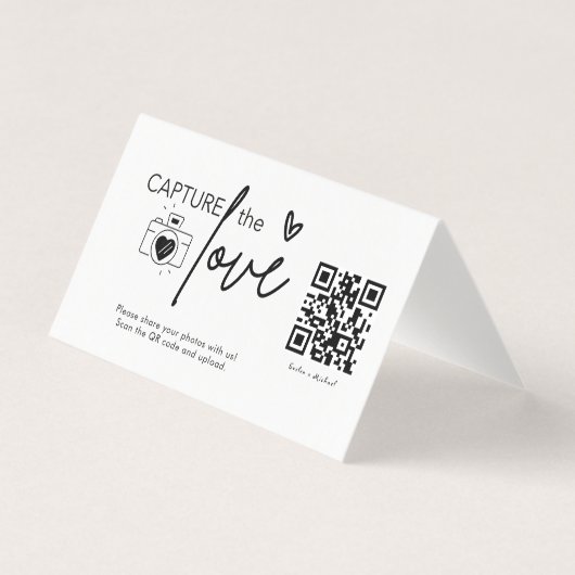 Capture de script moderne Code QR d'amour Carte pl (Front)