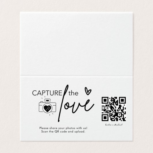 Capture de script moderne Code QR d'amour Carte pl (Outside Unfolded)