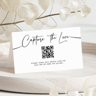 Capture de script moderne Code QR d'amour Carte pl