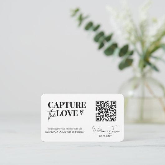 Capture de script moderne La carte de code Love QR (Debout devant)