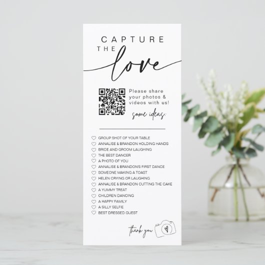 Capture de script moderne La carte de code Love QR (Debout devant)