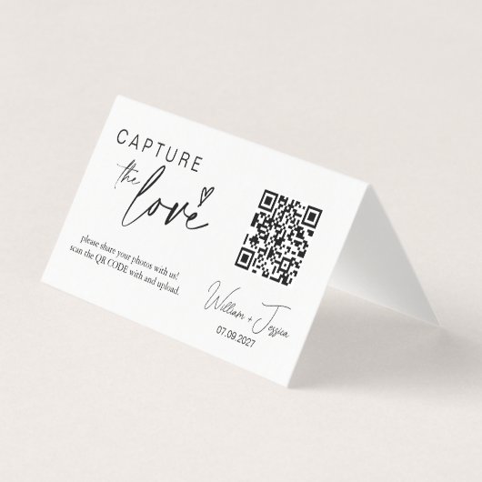 Capture de script moderne La carte de code Love QR (Front)