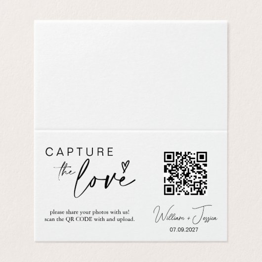 Capture de script moderne La carte de code Love QR (Outside Unfolded)