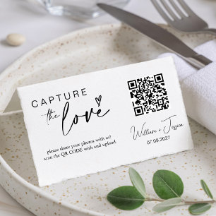Capture de script moderne La carte de code Love QR