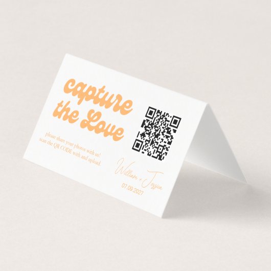 Capture de script rétro La carte de code Love QR (Front)