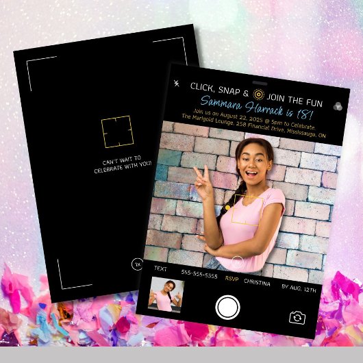 Capture d'écran Anniversaire Photo Invitation