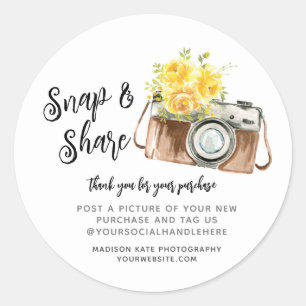 Capture et partage de l'appareil photo Sticker d'a