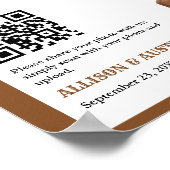 Capture liefde QR code Western cowboylaarzen bruil Poster (Hoek)