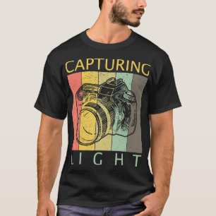 Capture Light Photographe T-shirt Retro Vintage Te