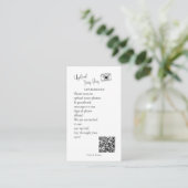 Capture Love QR code Wedding Guest Photo Sharing Informatiekaartje (Staand voorkant)