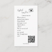 Capture Love QR code Wedding Guest Photo Sharing Informatiekaartje (Voorkant)