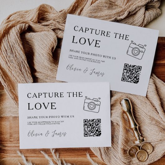 Capture moderne Le Modèle Love Card, Code QR